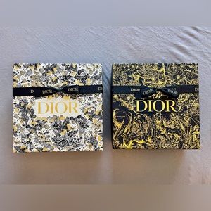 Dior holiday boxes with ribbons